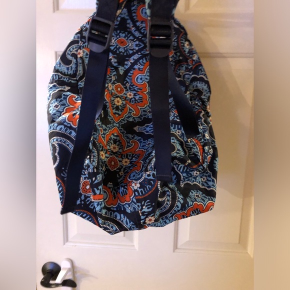 Vera Bradley Blue and Orange Paisley Backpack - Picture 3 of 16